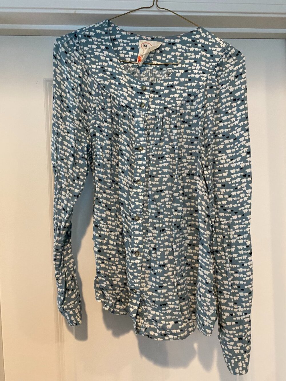 Anthropologie 24 of 52 Conversations Bear-Print Blouse